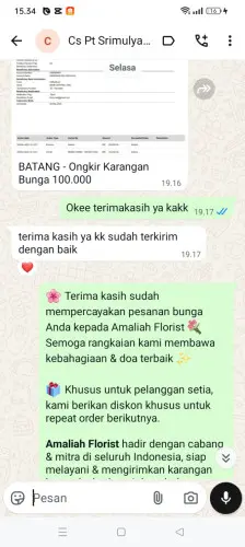 Testimonial Papan Bunga padang